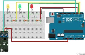 Controling Led Using Microphone Using Arduino Remotely light up two LEDs by remote control using KY-032 sensor and ...