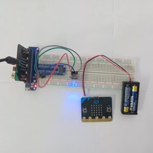 Turn on RGB LED module using radio communication between two Micro:bit