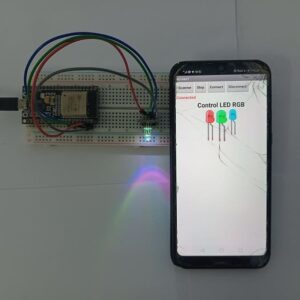 Control RGB LED module connected to ESP32 via Bluetooth