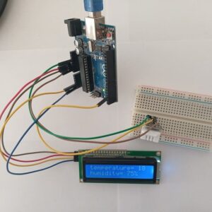 Display temperature and humidity measured by DHT22 connected to Arduino ...