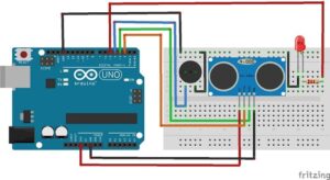 Obstacle detection system using HC-SR04 and Arduino UNO