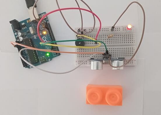 Obstacle detection system using HC-SR04 and Arduino UNO