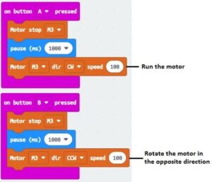 Using Micro:bit Driver Expansion Board to control 5V DC motor